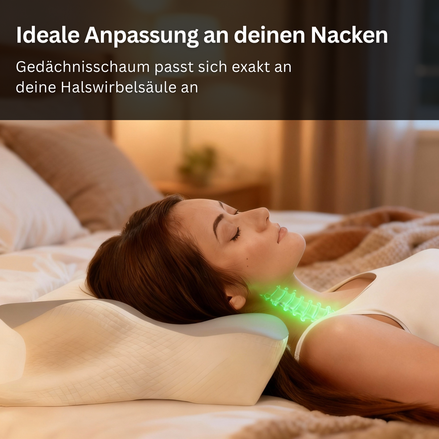 Orthopädisches Nackenmassagebettkissen