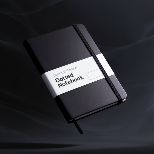 MentorWave Dotted Notebook - Dark Cinematic mit Text